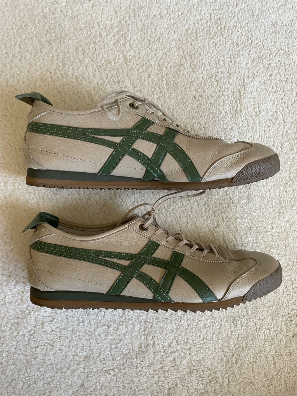 Onitsuka Tiger Mexico 66 SD 1183A872 Men’s 8.5 Premium Leather Beige Green + Box